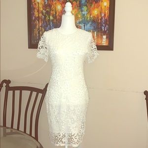White eyelet dress